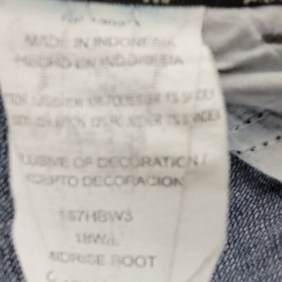 Riders by Lee Jeans Women's 18W Long Blue 5 Pocket Mid Rise Boot Cut Stretch - Picture 4 of 12